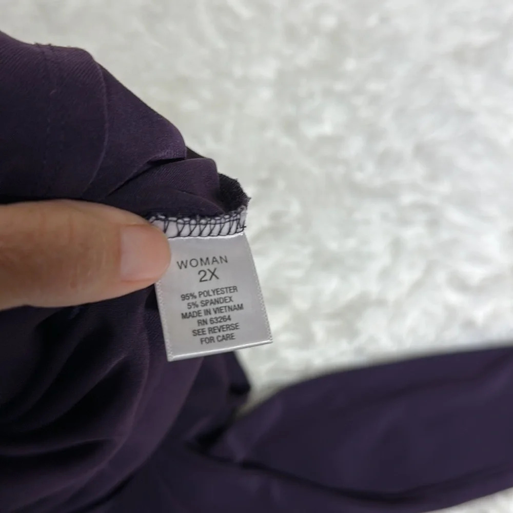 Roz & Ali purple Tunic Sz 2x - Picture 7 of 9